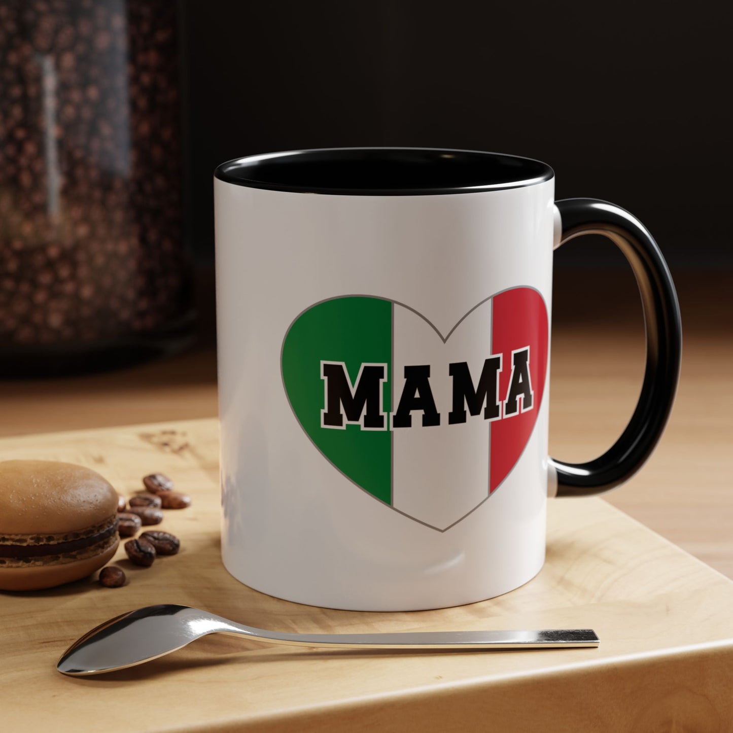 Mama Tri-Colored Heart 11 oz mug