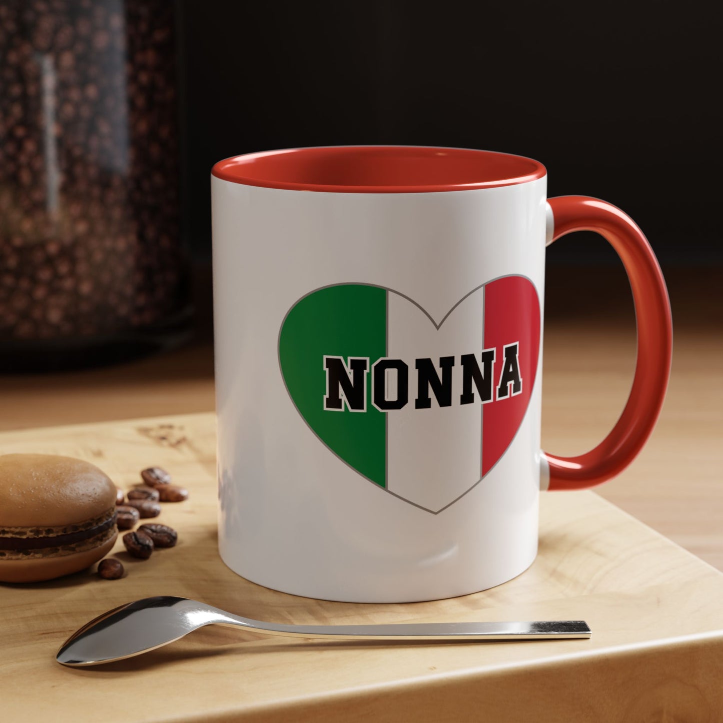 Nonna - Tri-colored heart 11 oz mug