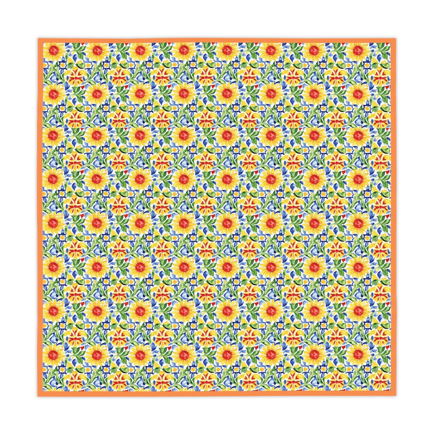 Tuscan Sunflower Tile Tablecloth