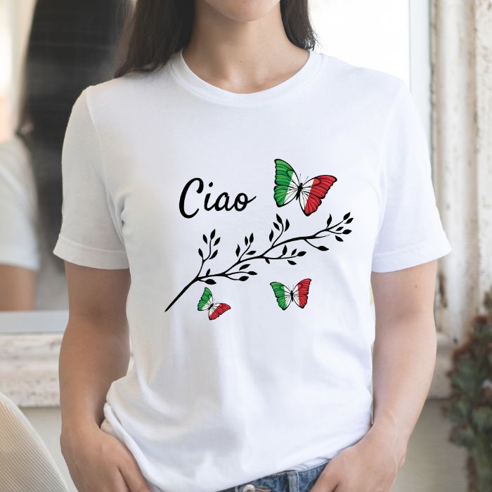 Italian Flag  Butterflies - T-Shirt