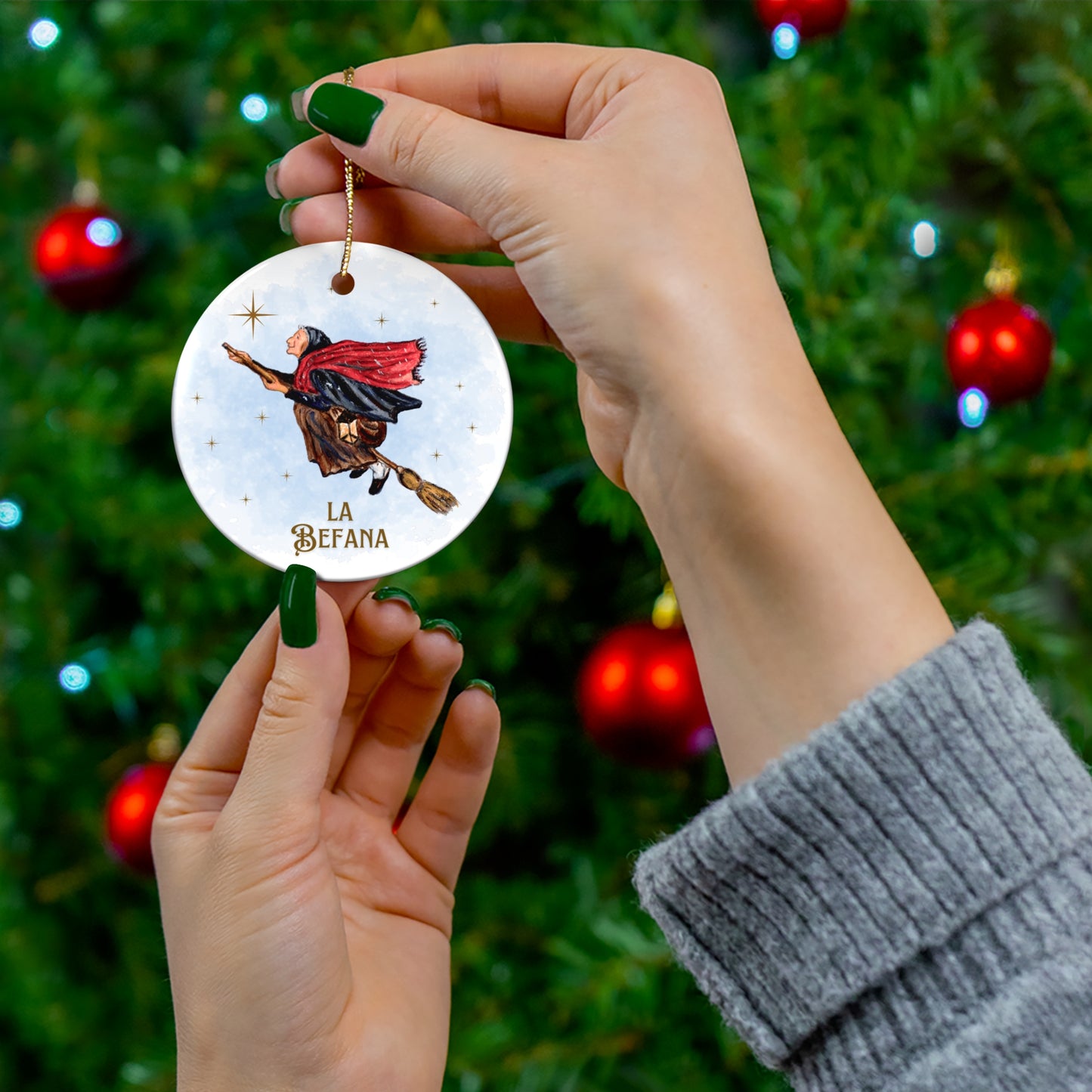 La Befana Ornament - Flying