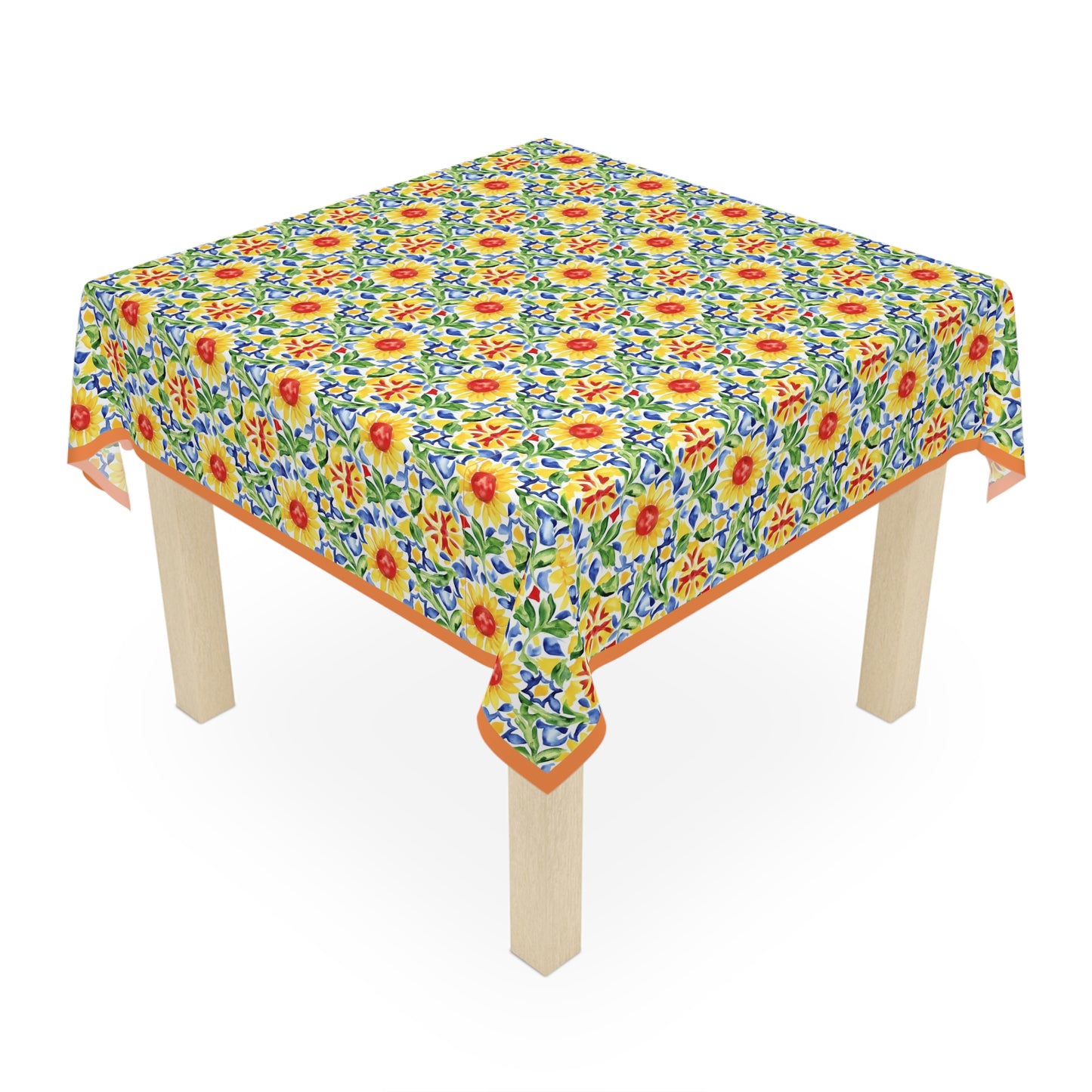 Tuscan Sunflower Tile Tablecloth