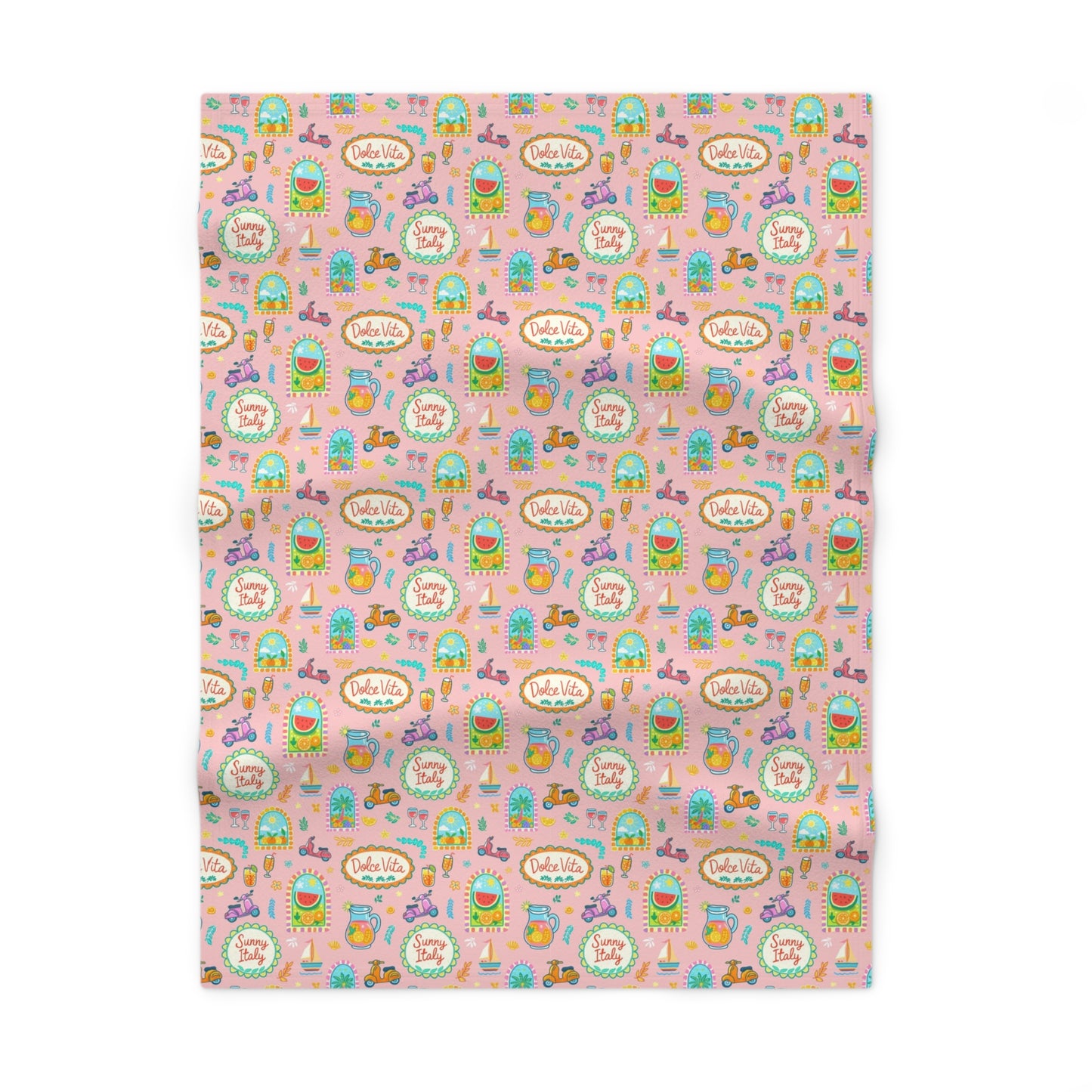 La Dolce Vita Soft Fleece Baby Blanket - Pink