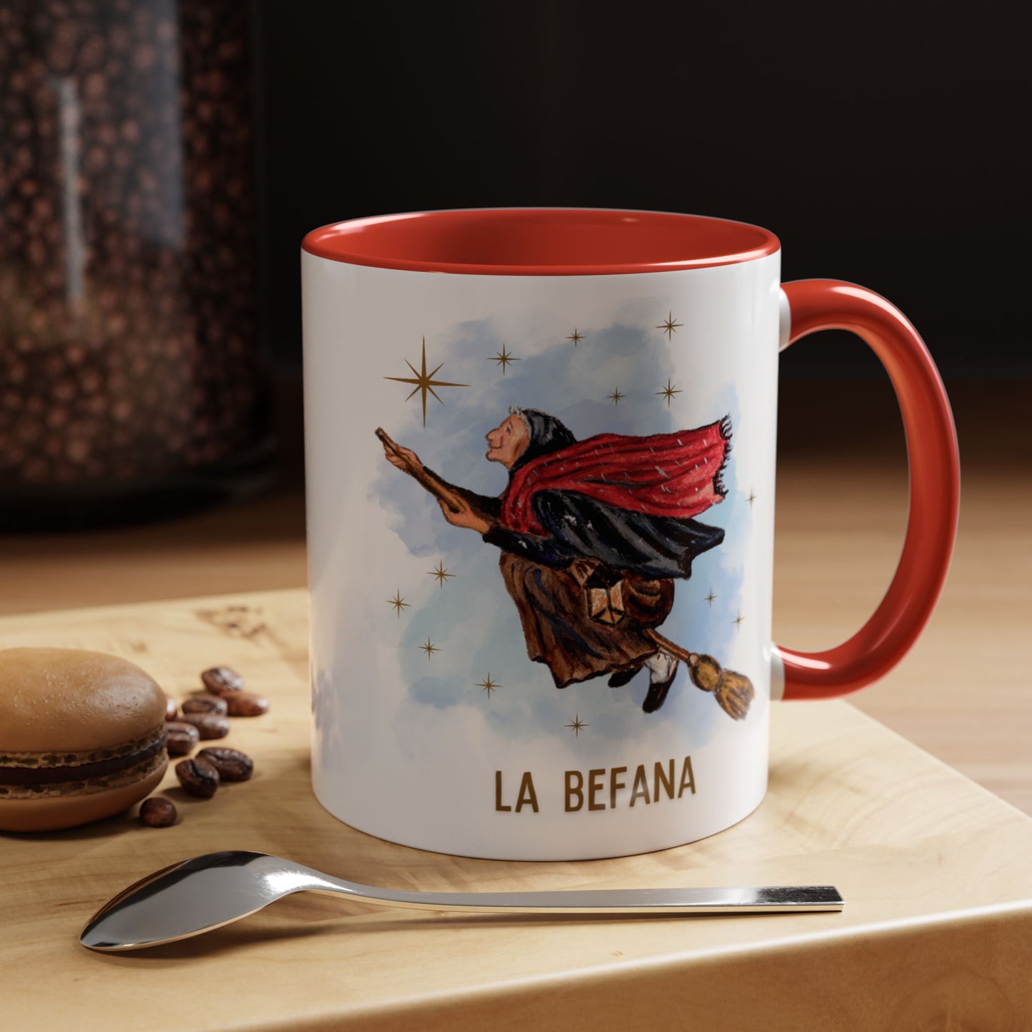 Flying Befana mug