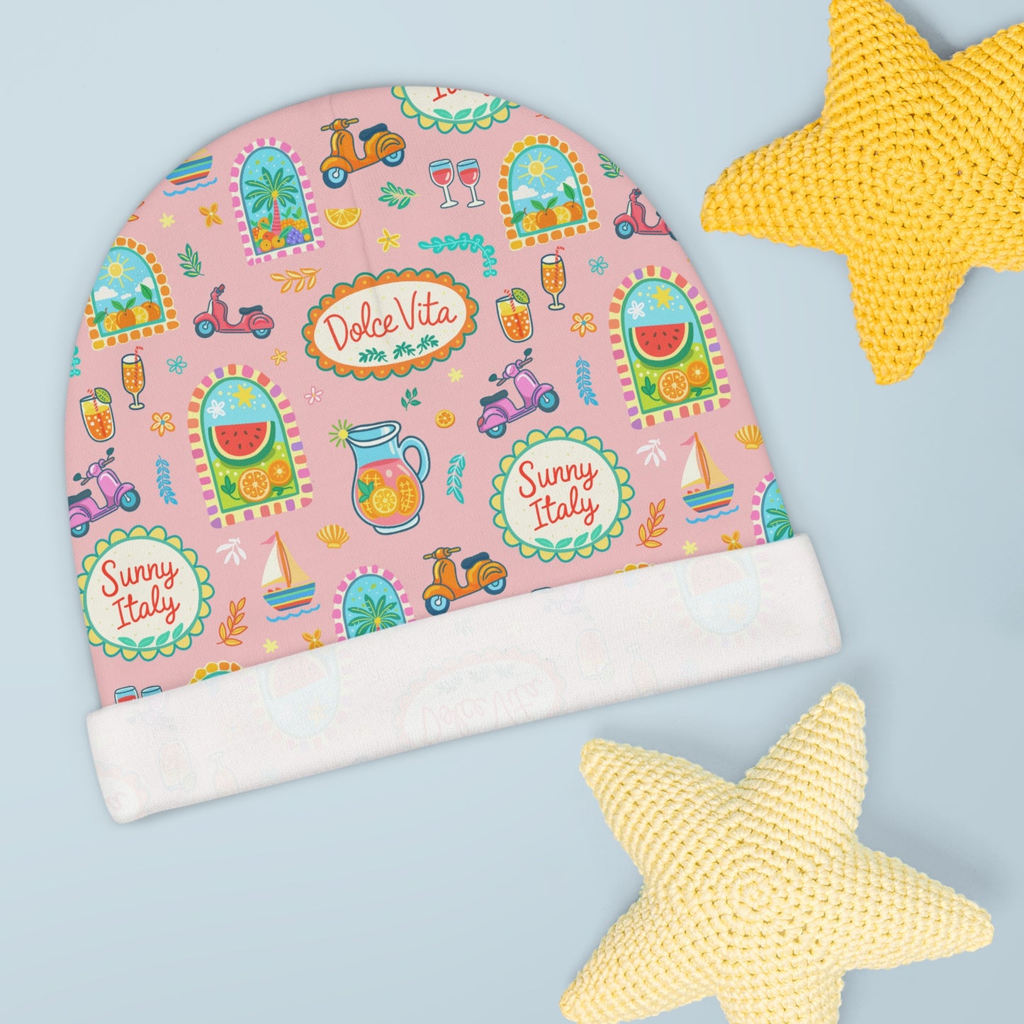 La Dolce Vita Baby Beanie - Pink