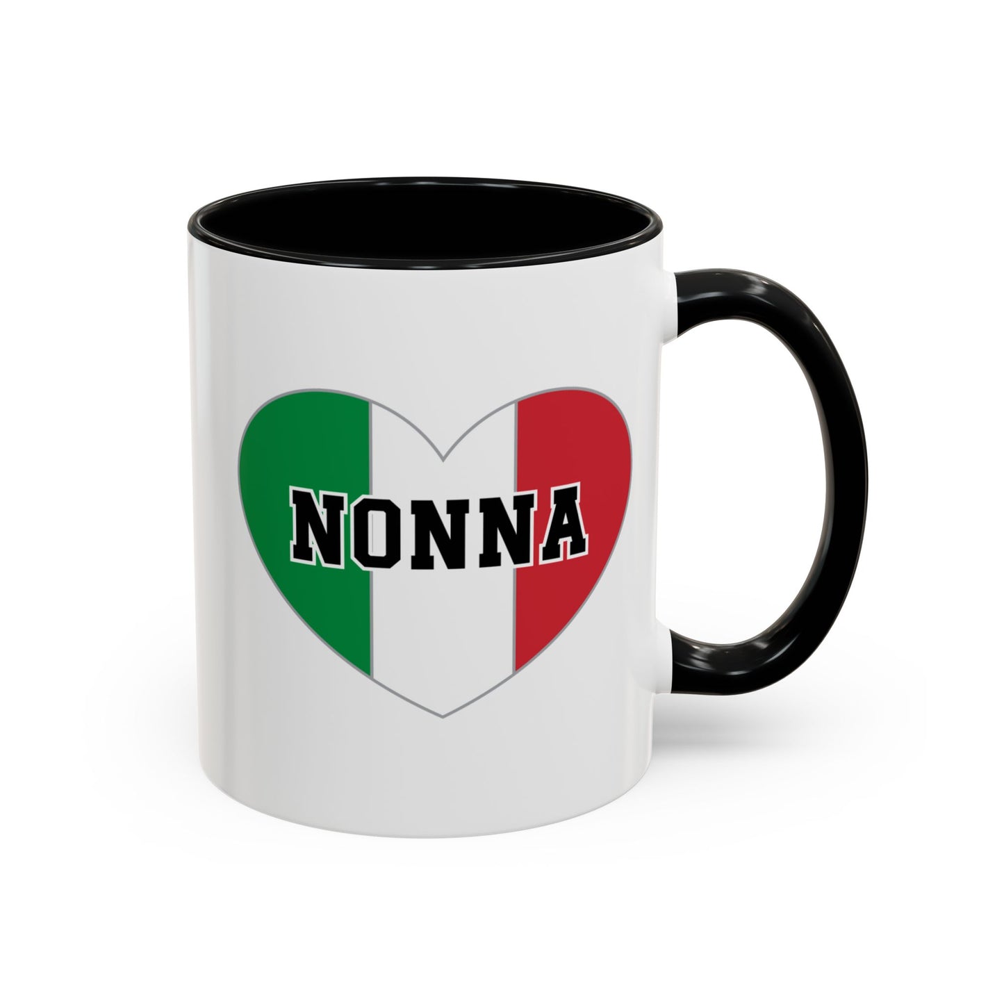 Nonna - Tri-colored heart 11 oz mug