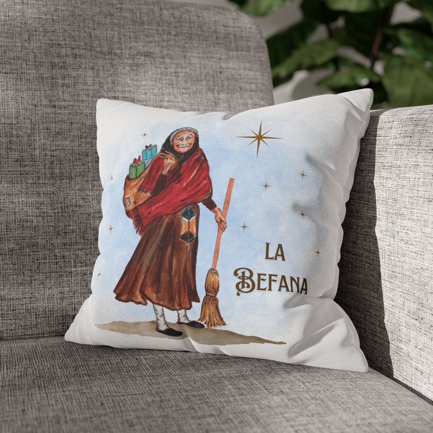 La Befana Standing Square Pillowcase