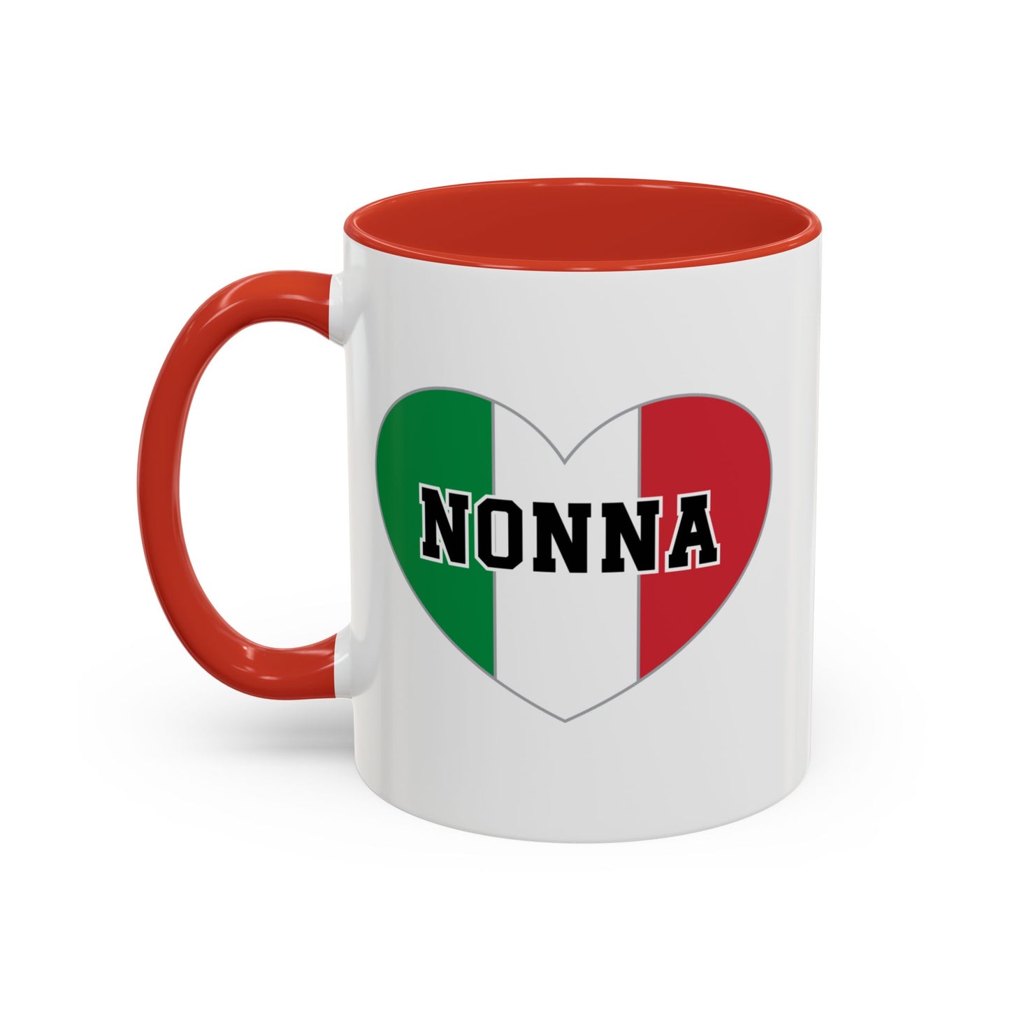 Nonna - Tri-colored heart 11 oz mug