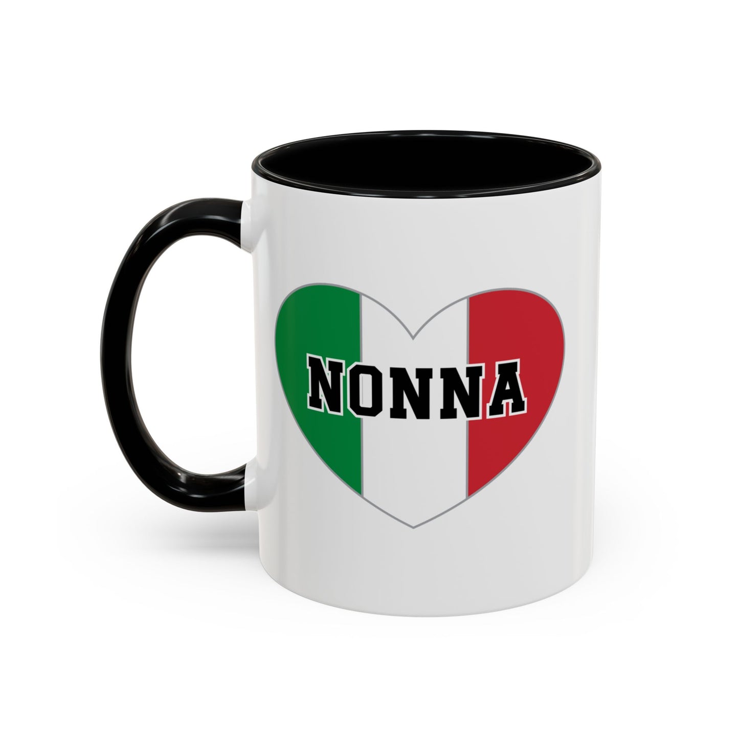 Nonna - Tri-colored heart 11 oz mug