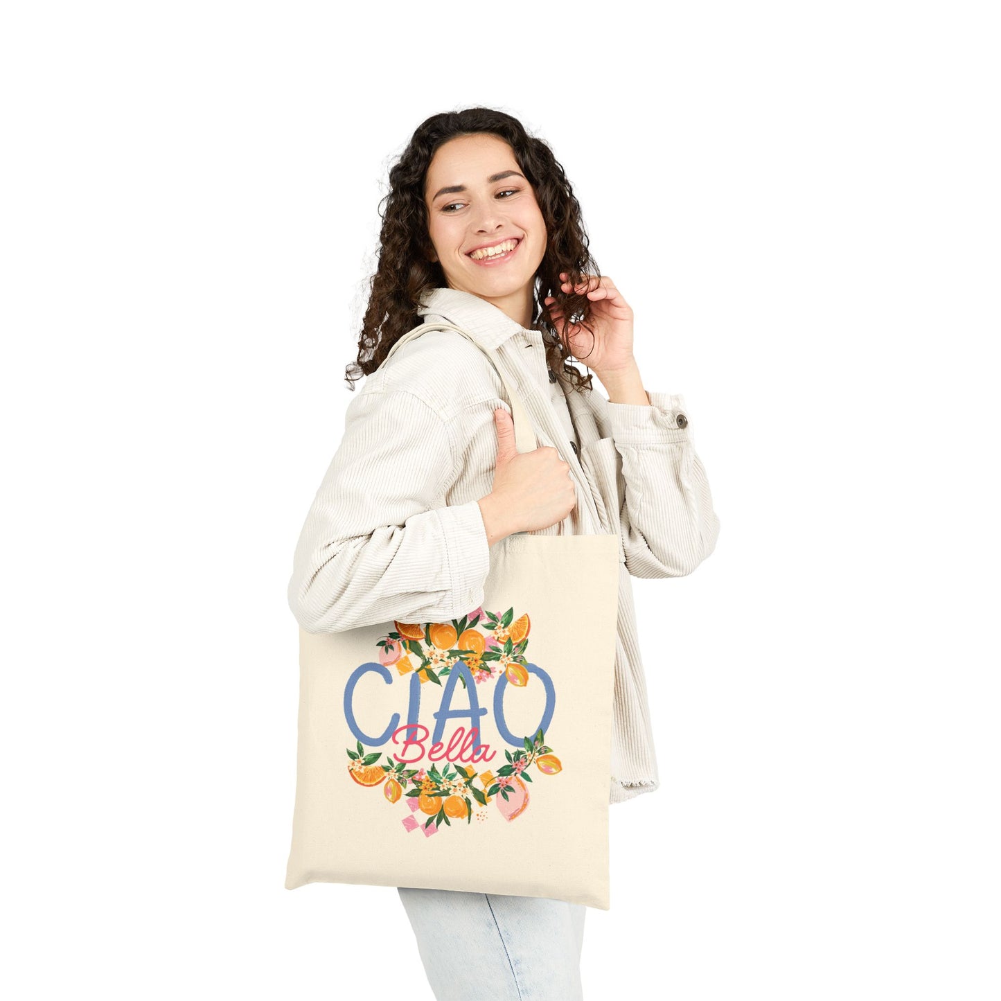 Ciao Bella con Fiori Tote Bag