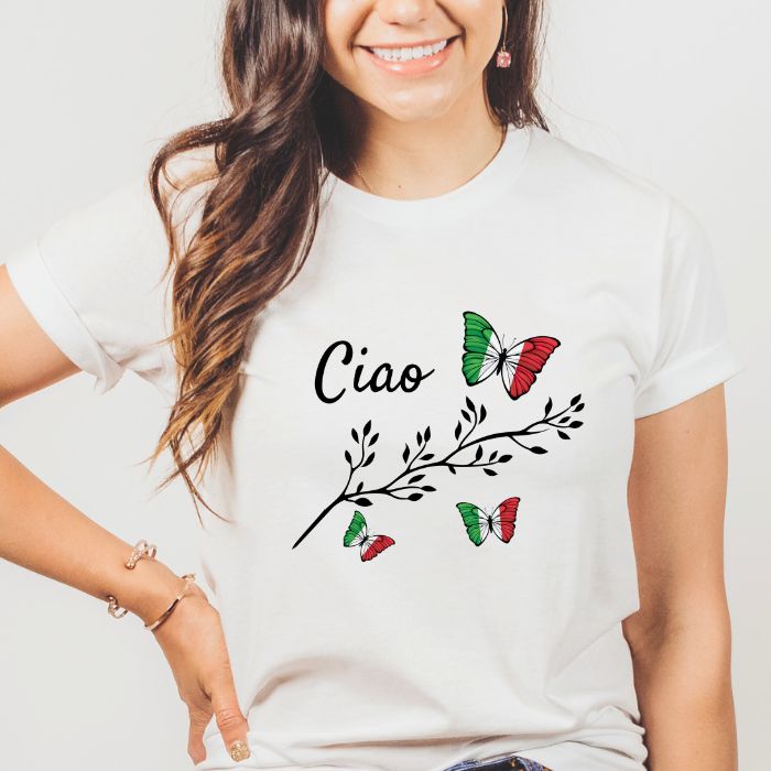 Italian Flag  Butterflies - T-Shirt