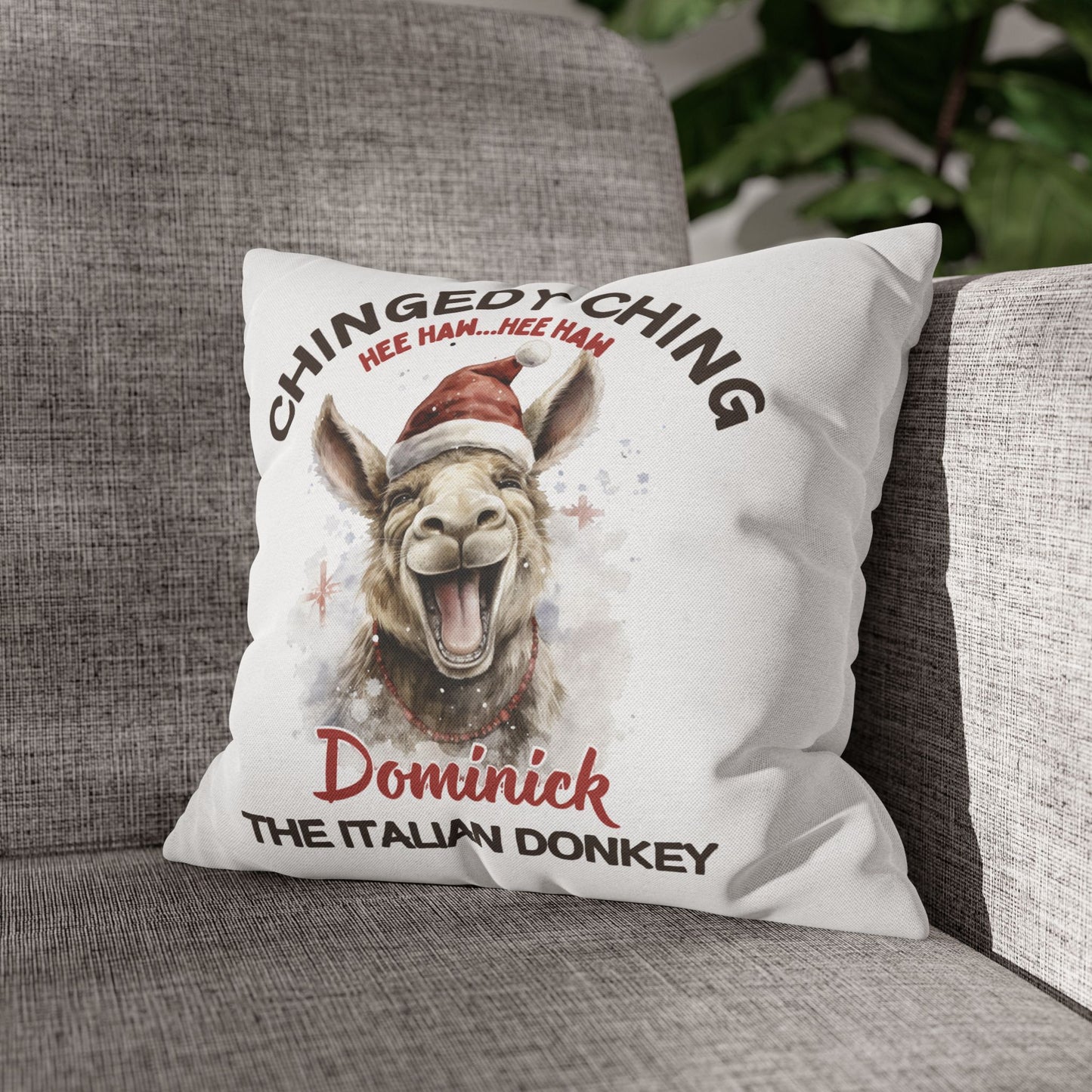 Dominick the Donkey Laughing Square Pillowcase