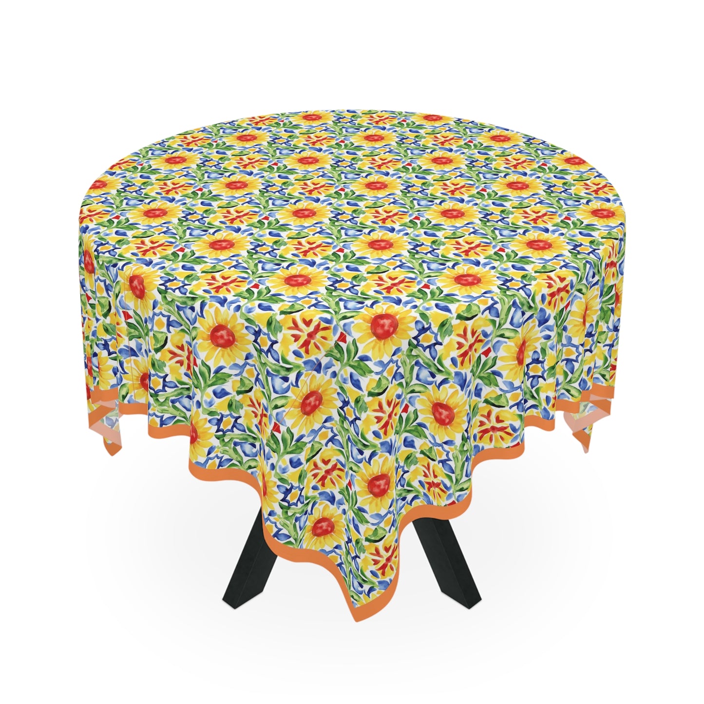 Tuscan Sunflower Tile Tablecloth