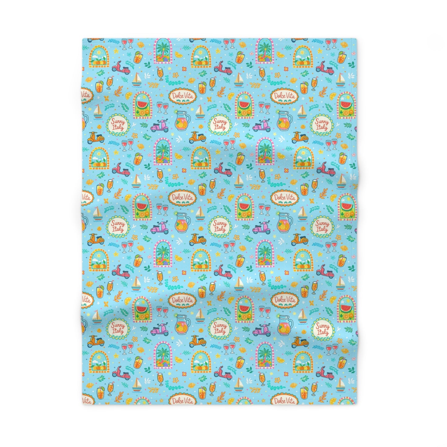 La Dolce Vita Soft Fleece Baby Blanket - Blue