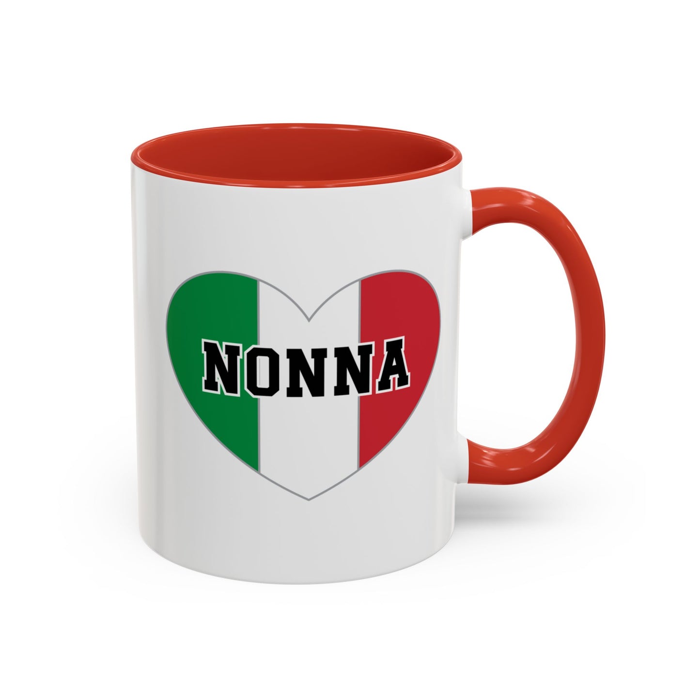 Nonna - Tri-colored heart 11 oz mug