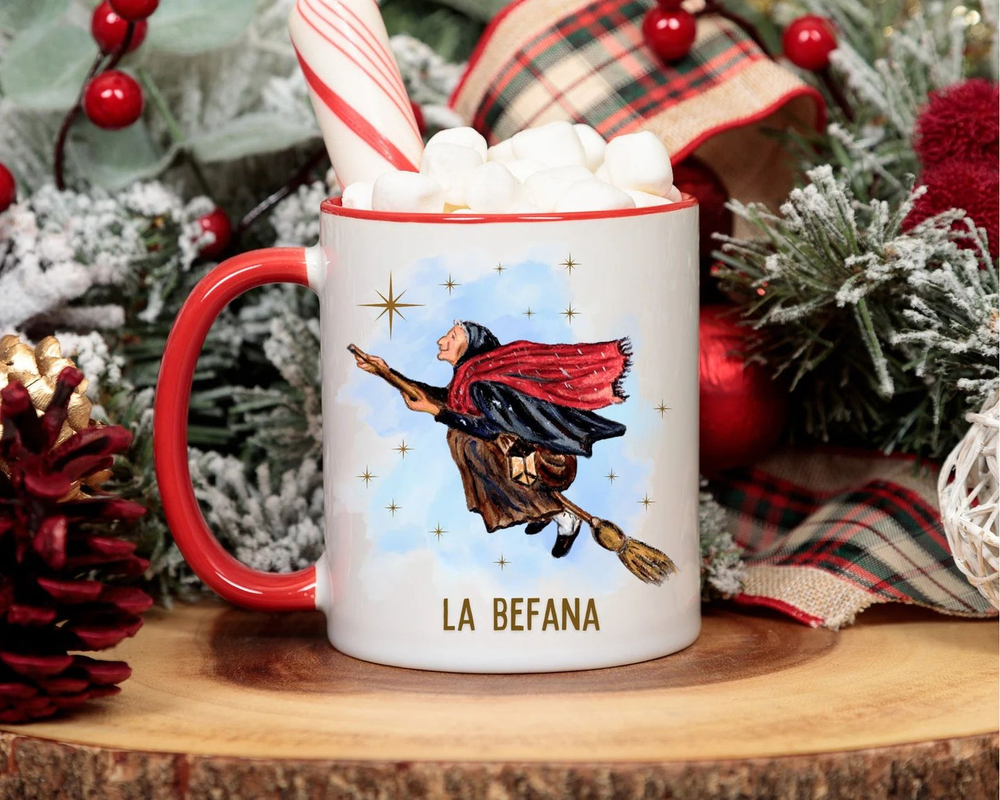 Flying Befana mug