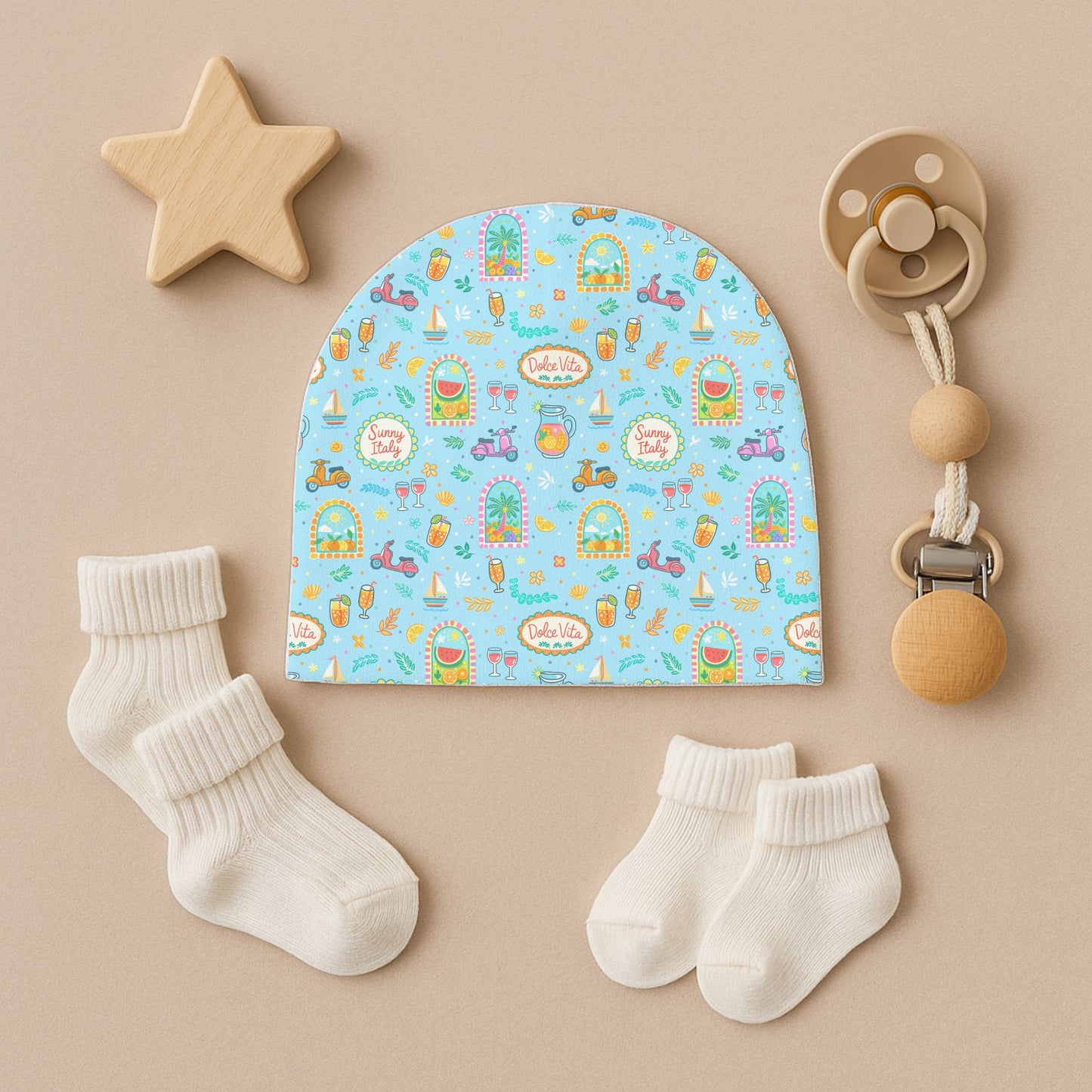 La Dolce Vita Baby Beanie _Blue