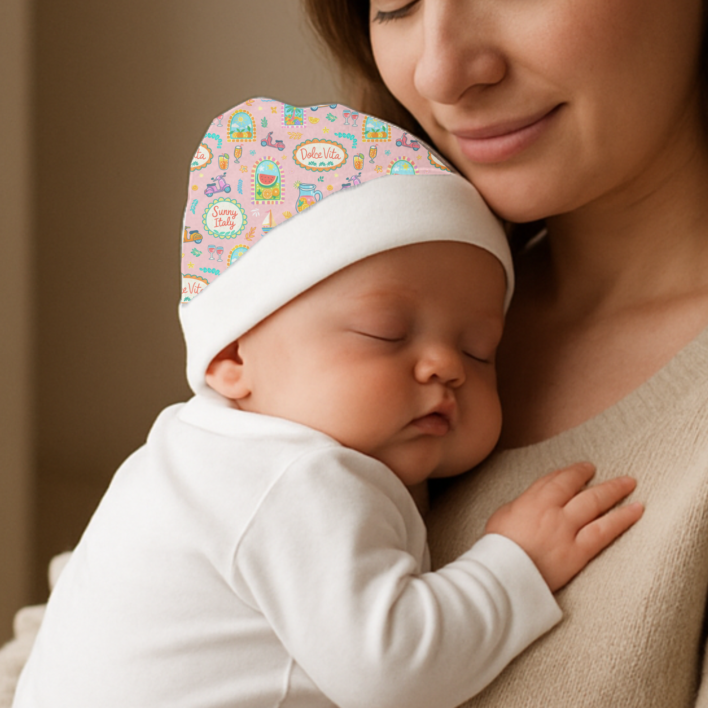 La Dolce Vita Baby Beanie - Pink